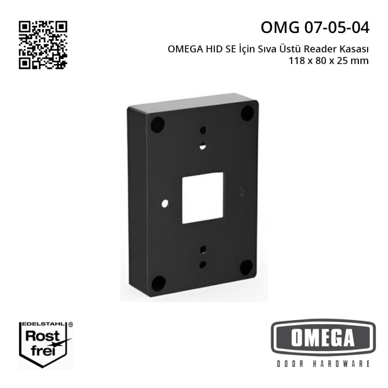 OMEGA HID SE İçin Sıva Üstü Reader Kasası 118 x 80 x 25 mm