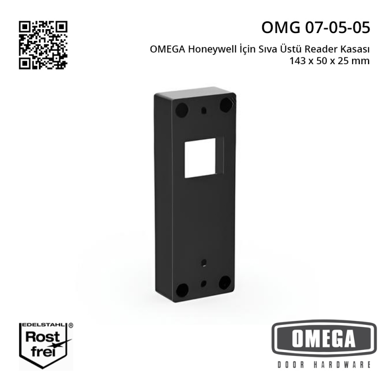 OMEGA Honeywell İçin Sıva Üstü Reader Kasası 143 x 50 x 25 mm