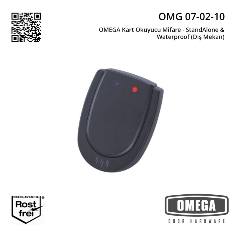 OMEGA Kart Okuyucu Mifare - StandAlone & Waterproof (Dış Mekan)