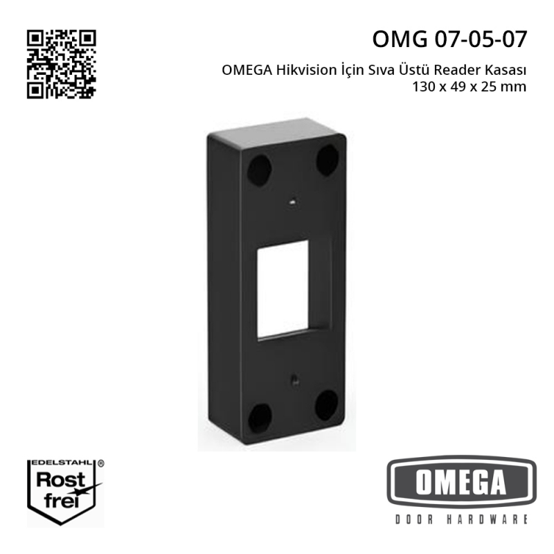 OMEGA Hikvision İçin Sıva Üstü Reader Kasası 130 x 49 x 25 mm