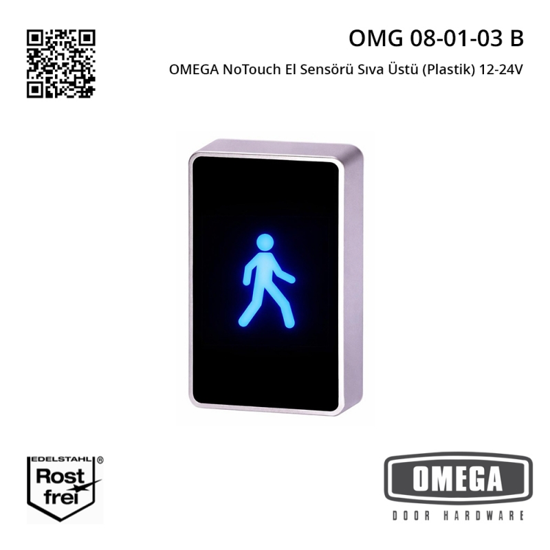 OMEGA NoTouch El Sensörü Sıva Üstü (Plastik) 12-24V