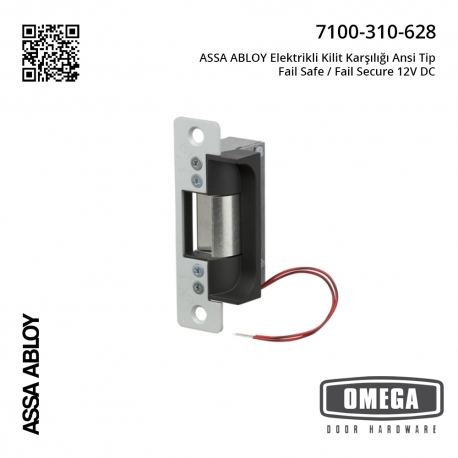 ASSA ABLOY Elektrikli Kilit Karşılığı Ansi Tip Fail Safe / Fail Secure 12V DC