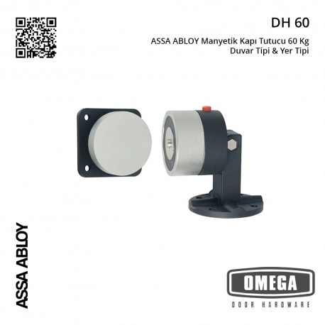 ASSA ABLOY Manyetik Kapı Tutucu Duvar Tipi & Yer Tipi 60 Kg
