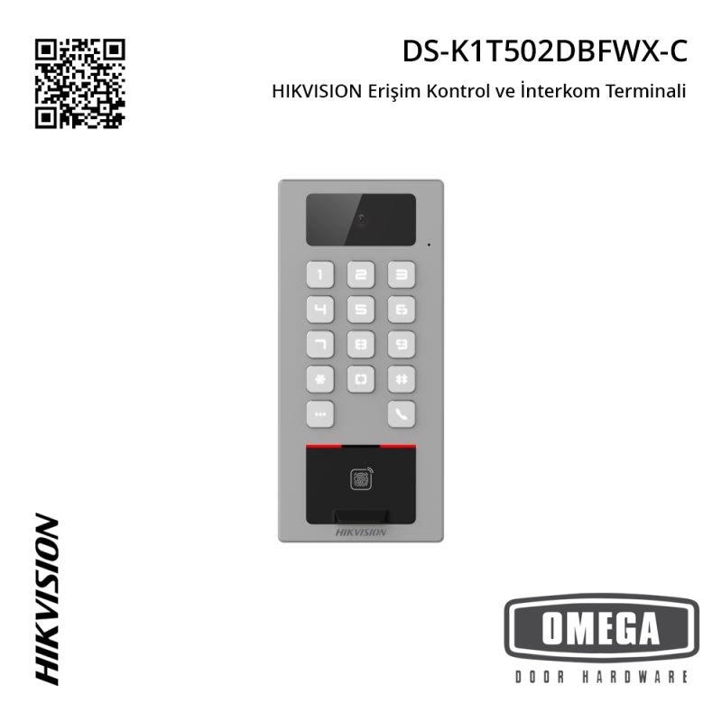HIKVISION DS-K1T502DBFWX-C Erişim Kontrol ve İnterkom Terminali
