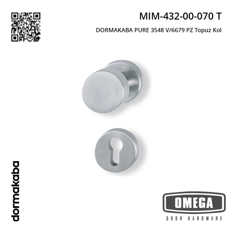 DORMAKABA PURE 3548 V/6679 PZ Topuz Kol