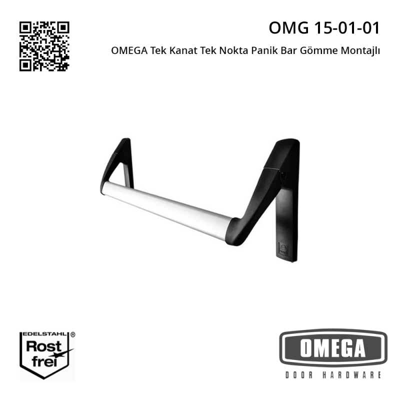 OMEGA Tek Kanat Tek Nokta Panik Bar Gömme Montajlı