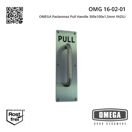 OMEGA Paslanmaz Pull Handle 300x100x1,5mm YAZILI