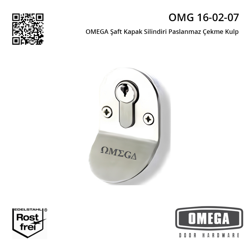 OMEGA Şaft Kapak Silindiri Paslanmaz Çekme Kulp