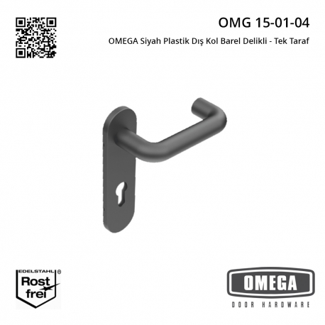 OMEGA Siyah Plastik Dış Kol Barel Delikli - Tek Taraf