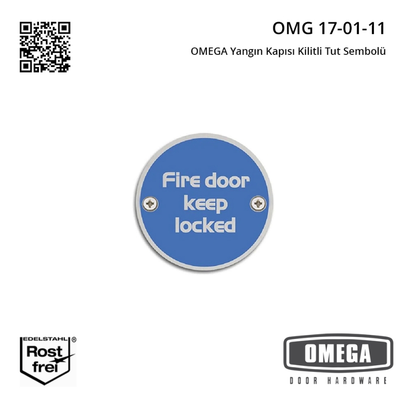 OMEGA Yangın Kapısı Kilitli Tut Sembolü