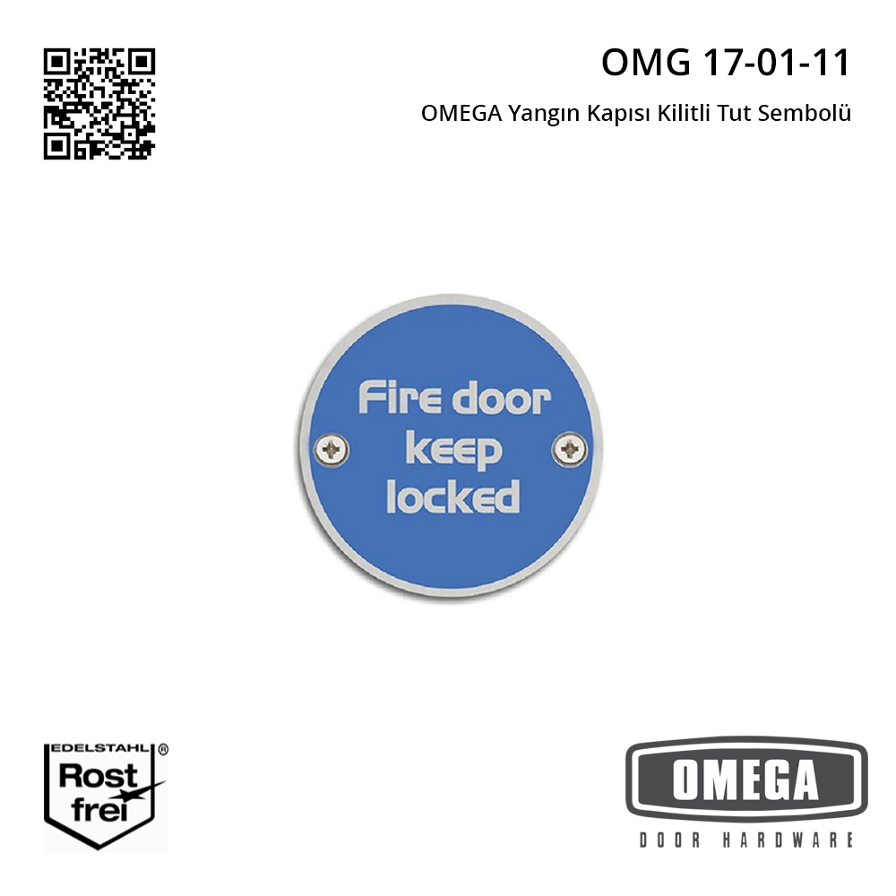 OMEGA Yangın Kapısı Kilitli Tut Sembolü