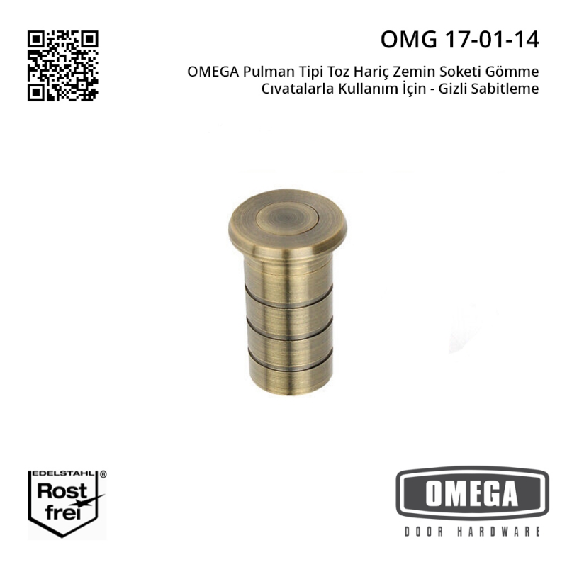 OMEGA Pulman Tipi Toz Hariç Zemin Soketi Gömme Cıvatalarla Kullanım İçin - Gizli Sabitleme