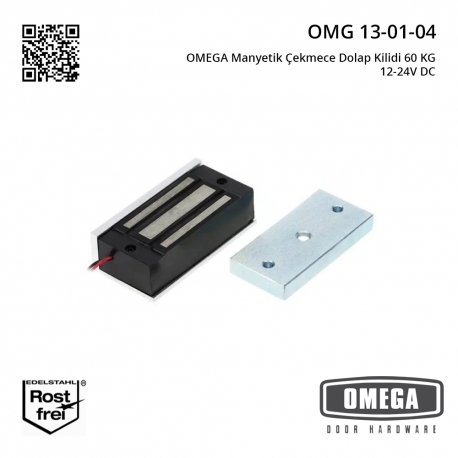 OMEGA Manyetik Çekmece Dolap Kilidi 60 KG 12-24V DC