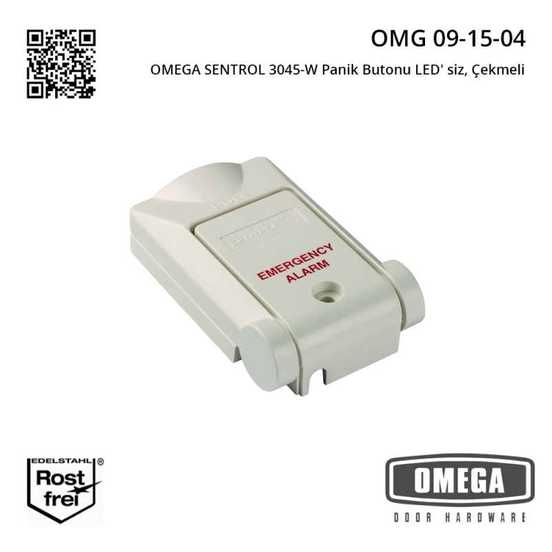 OMEGA SENTROL 3045-W Panik Butonu LED'siz Çekmeli
