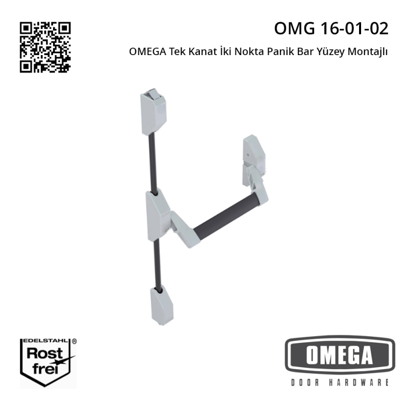 OMEGA Tek Kanat İki Nokta Panik Bar Yüzey Montajlı