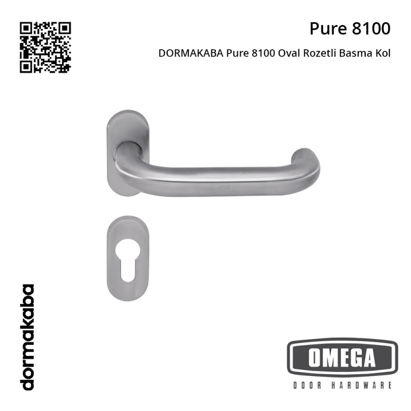 DORMAKABA Pure 8100 Oval Rozetli Basma Kol